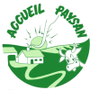 Logo Accueil Paysan, garantissant un accueil chaleureux et authentique dans des lieux de séjour respectueux de l'environnement et des traditions.